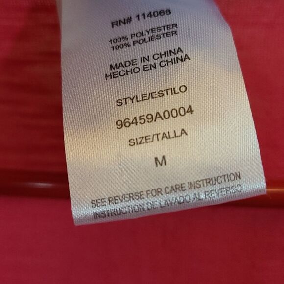 Paris Bike Hot Pink Burnout Tee Ruffled Hem 🚲 Bicycle Print Women's Knit Top - Picture 6 of 9